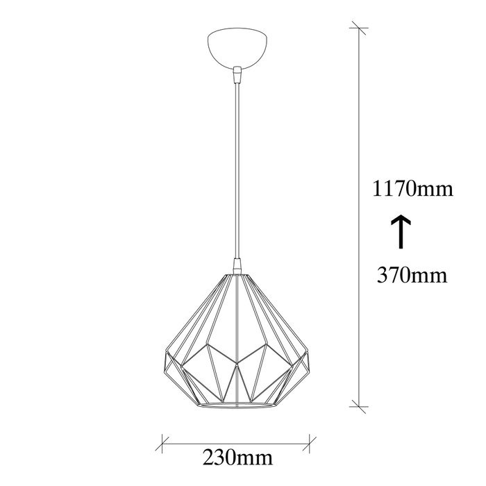 Opviq Diamond - 704-S Lámpara de araña negra
